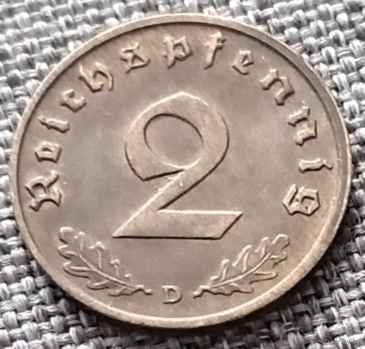 2 рейхспфеннига 1940 D