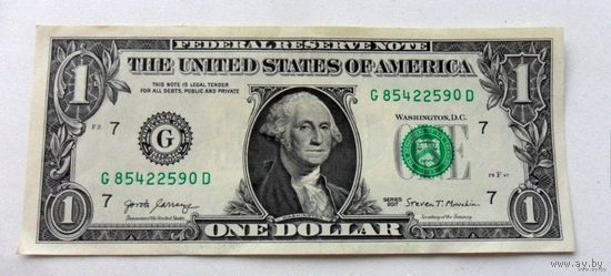 1 доллар США 2017 г.в. CHICAGO ILLINOIS