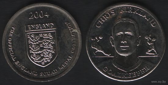 Official England Squad. Goalkeeper. Chris Kirkland -- 2004 England - The Official England Squad Medal Collection (f1