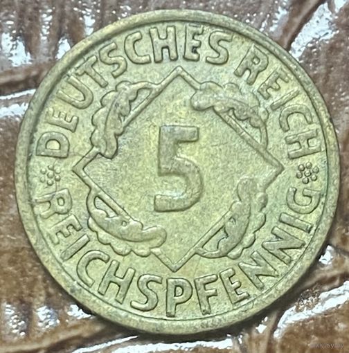 Монета 5 пфеннигов, 1936 год. Веймарская республика.