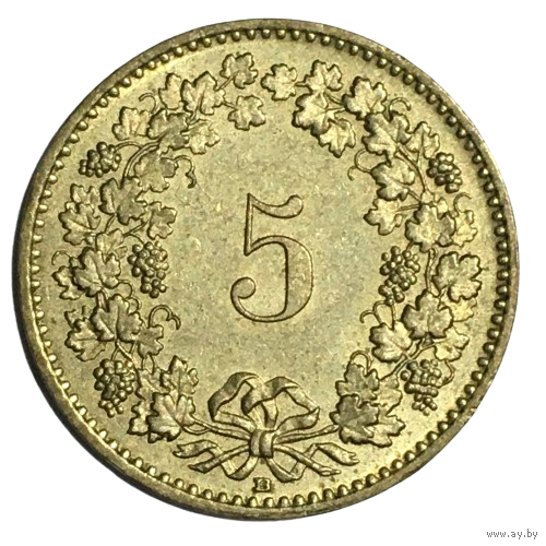 Швейцария 5 раппенов, 1997