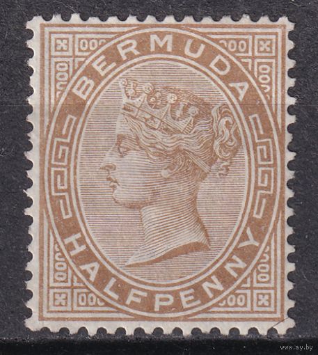115.BrKCI. Великобритания. Колонии. Бермудские острова. Стандарт. Виктория. 1880 г. 1/2P. Mi.#11.