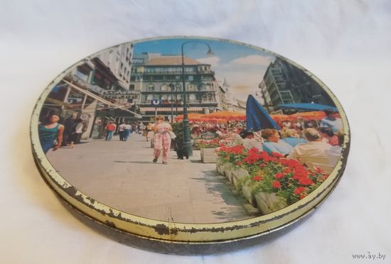 Коробка старинная, жестяная, Индия