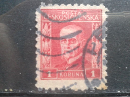 Чехословакия 1927 Президент Масарик 1 крона
