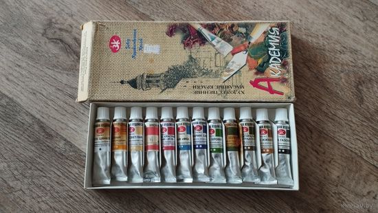 Краски масляные Академия 12 цветов