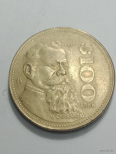 Мексика 100 песо  1988 года .
