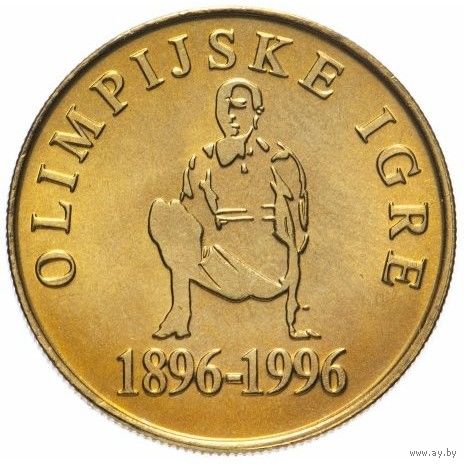 Словения 5 толаров, 1996 100 лет современным Олимпийским Играм UNC