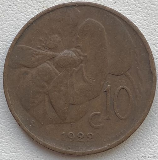 Италия 10 чентезимо 1922 г.