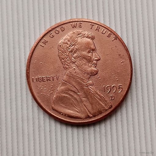 1 цент 1995(D) года США. Красивая монета!