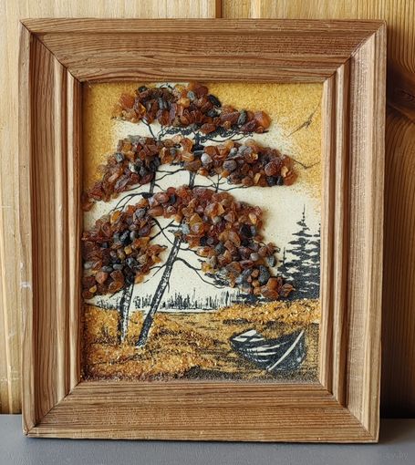 Картина янтарная