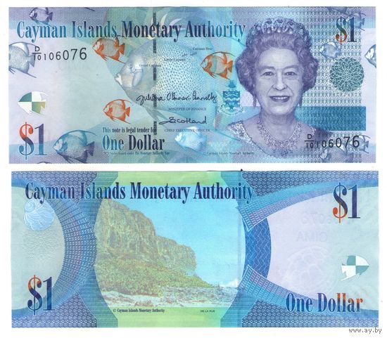 Каймановы острова(Кайманы) 1 доллар 2024 год  UNC