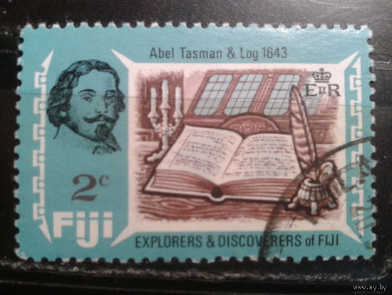 Фиджи, колония Англии, 1970. Путешественник и исследователь Абель Тасман. Mi-1.1 евро гаш.