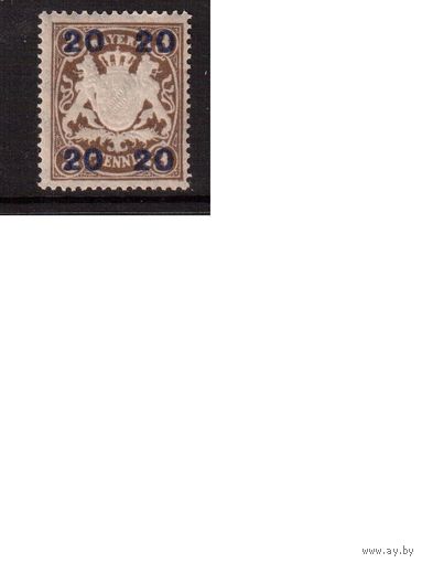 Германия(Бавария)-1920,(Мих.177II)   *  , надп.,  Герб,