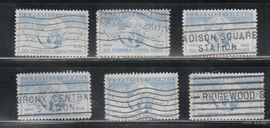 США-1949, (Мих.602), гаш. , Почтовый союз,Птицы,цена за 1 м на выбор