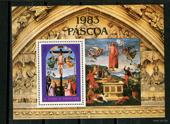 Сан Томе и принсипи - 1983 - Пасха. Искуссто - [Mi. bl. 124] - 1 блок. MNH.  (Лот 48JB)-TG3P57
