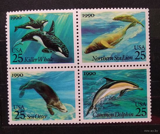 Фауна \100фа\Морские животные США 1990
