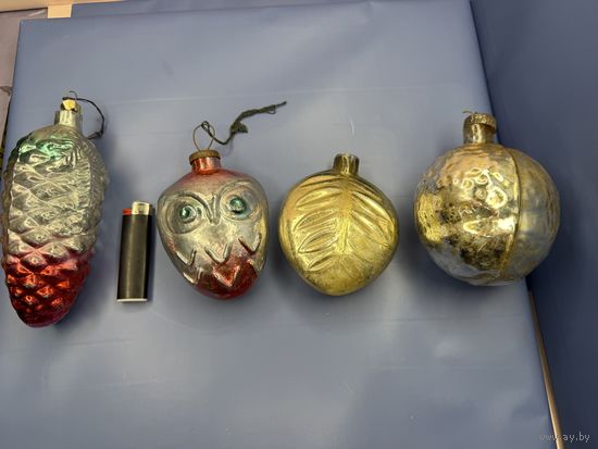 Старт с 1 рубля ! Кремлевские елочные игрушки ,толстое стекло ! Смотрите другие лоты много распродаж!