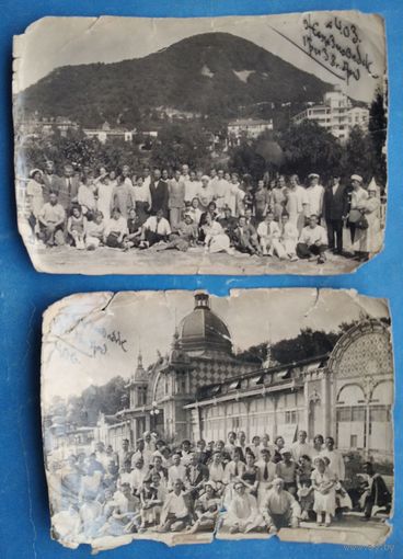 Два фото отдыхающих в г. Железноводске. 1938 г. 11х16 см. Цена за 1.