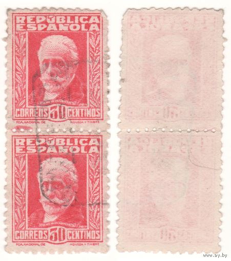 Испания (Mi) ES 623IIA 30 сентимо 1931 год Famous people - Pablo Iglesias (2-3) (m36)