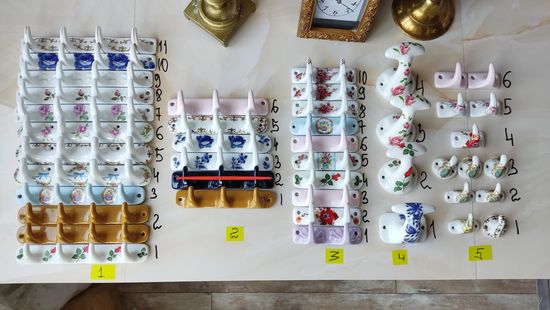 Limoges Фарфор Вешалки / Крючки, Винтаж, 80-е г ХХ века, Франция. Редкость!