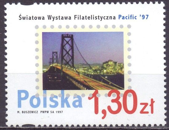 Польша 1997 Архитектура Мост**  Международная Филателистическая выставка океана '97 в Сан-Франциско, США