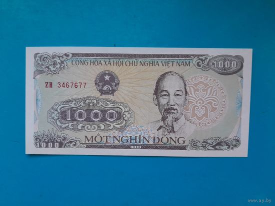 1000 донг 1988 года.  Вьетнам. UNC.