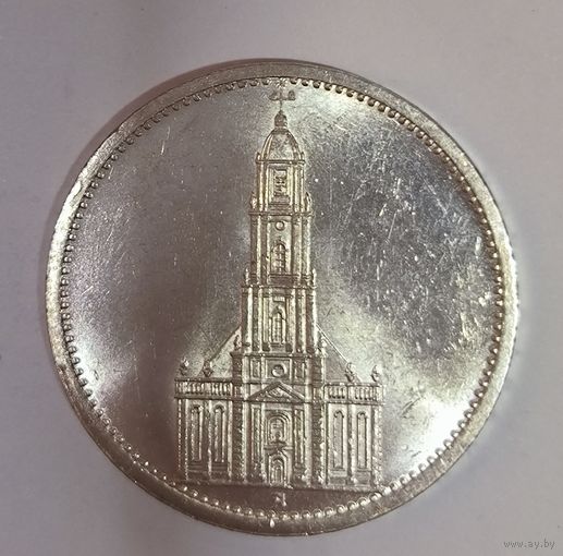 5 марок 1934 Кирха в штемпельном блеске