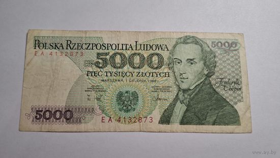 Польша 5000 злотых 1988