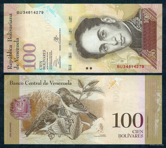 Венесуэла 100 боливара 2015 год, UNC