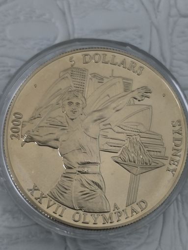 Liberia 5 dollars Olympics