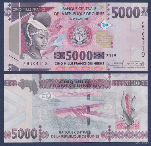 Гвинея, 5000 франков 2019 г., P-49b, UNC