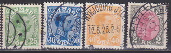 Известные люди личности Король Кристиан Х Дания 1925 год лот 3 менее 30 % от каталога по курсу 3 р ПОЛНАЯ СЕРИЯ из 5 марок