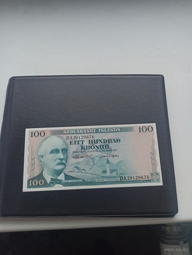 ИСЛАНДИЯ 100 крон 1961 год