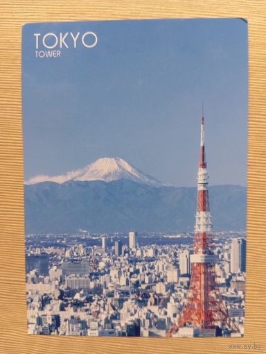 О-10. ПОДПИСАННАЯ ОТКРЫТКА. ЯПОНИЯ. ВИД ТОКИО. ГОРА ФУДЗИ.