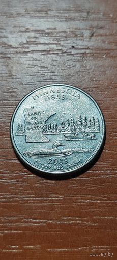 США Штаты и территории 25 центов (квотер) Миннесота 2005