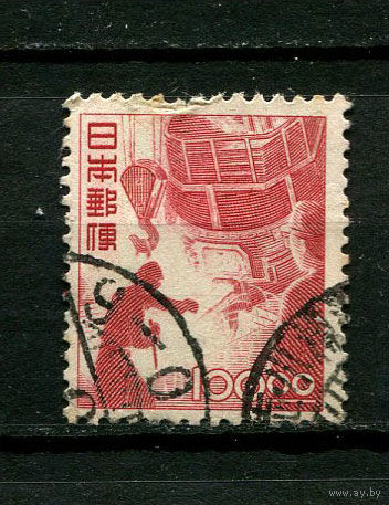 Япония - 1951/1952 - Сталеплавильное производство 100Y - [Mi.563] - 1 марка. Гашеная.  (Лот 34BQ)