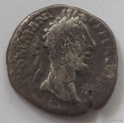19 римская империя денарий Антонин Пий серебро