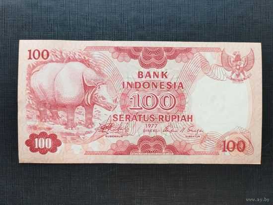 Индонезия 100 рупий 1977г unc, пресс