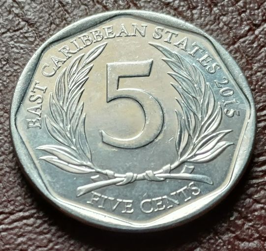 Восточные Карибы 5 центов, 2015    ( 2-9-7 )