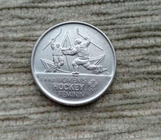 Werty71 Канада. 25 центов 2009 Победа женской сборной по хоккею на олимпиаде Солт-Лейк-Сити 2002