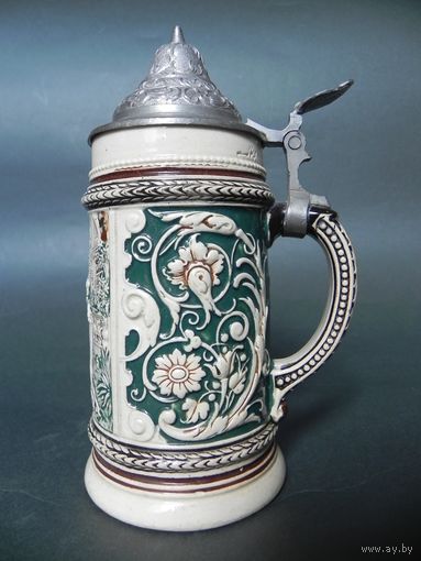 Старинная пивная кружка Германия "Трубач из Зекингена" 19 в. - 20 в.