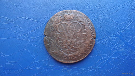 2 копейки 1757 перечекан                                                                                                          (4840)
