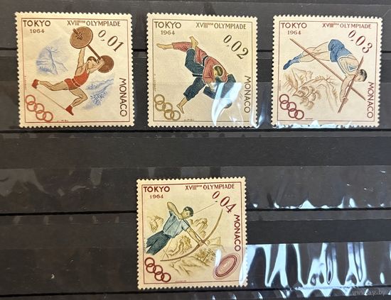 Марки Монако спорт полная серия 1964