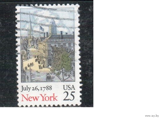 США-1988, (Мих.1992), гаш., Штат Нью-Йорк, (одиночка),