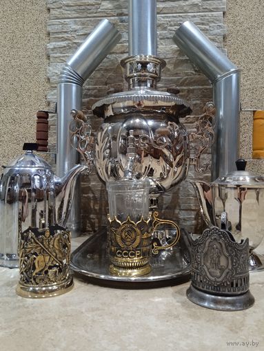 Самовар угольный Тульский СССР форма шар