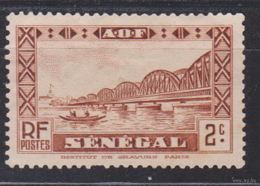 Французские колонии Сенегал 1935 год лот 10  ЧИСТАЯ ФЛОТ МОСТЫ