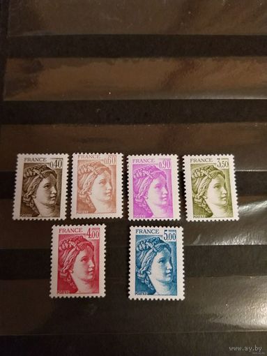 1981 Франция Сабина Ивер 2118-2123 оценка 8 евро чистая полная серия клей MNH** (1-л1)