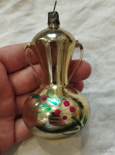 Ёлочная игрушка ваза
