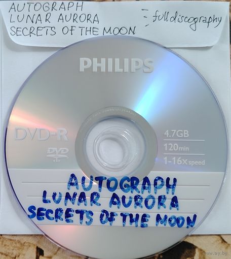DVD MP3 AUTOGRAPH, LUNAR AURORA, SECRETS OF THE MOON полная дискография (Glam metal, Black metal, Gothic rock ) - 1 DVD