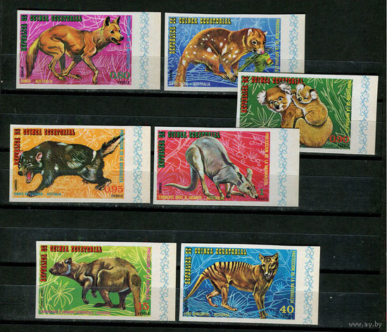 Экваториальная Гвинея - 1974 - Животные Австралии - [Mi. A467-A473] - полная серия - 7 марок. MNH.  (Лот 54JB)-TG3P58